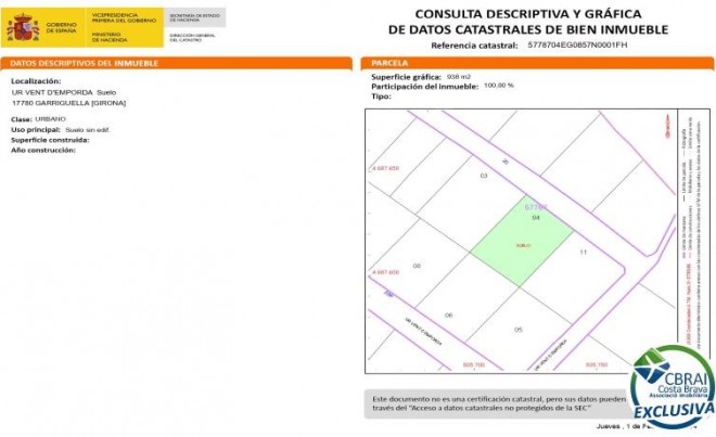 Venta · Parcela / Terreno · Garriguella